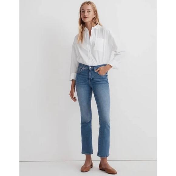 NWT Madewell Mid-Rise Kick Out Jeans Size 14W NJ426 – Bootcut Denim - Picture 2 of 15